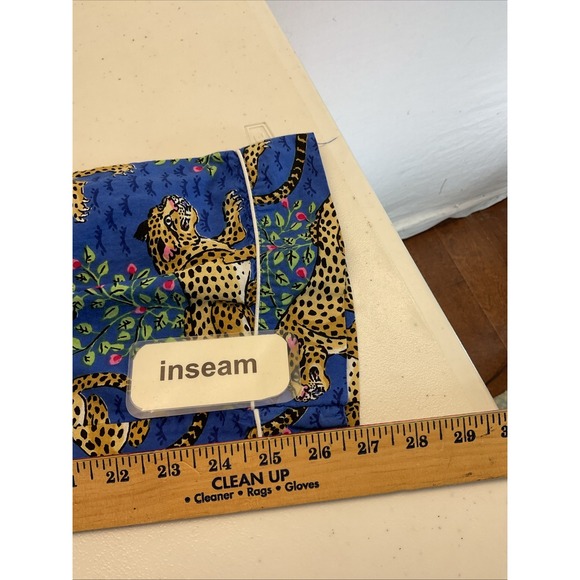 Print Fresh Bagheera Pajama Set Size SM Leopard Print Blue short slv Top &  Pant - Picture 12 of 13
